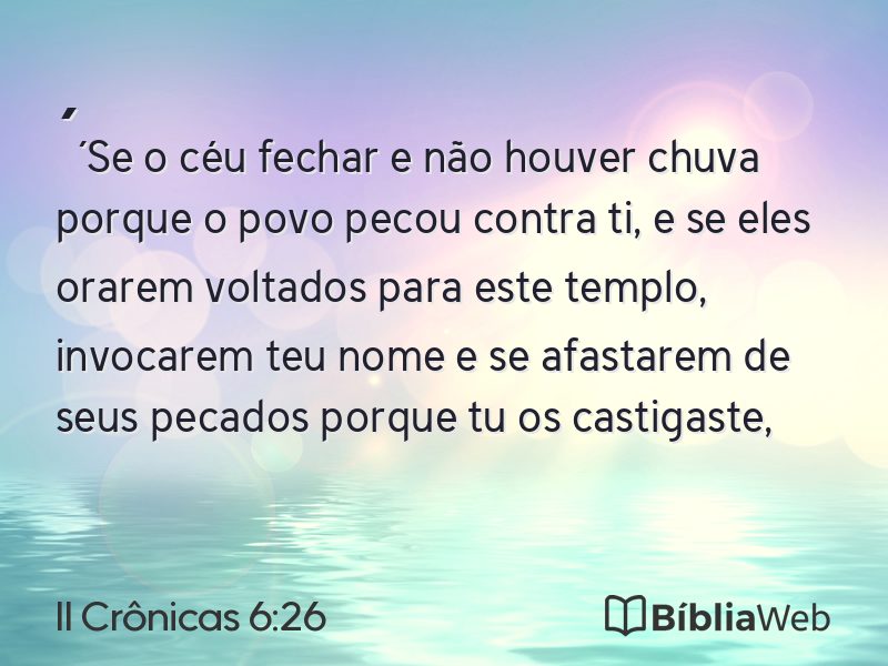 II Crônicas 6:26 em imagem para compartilhar