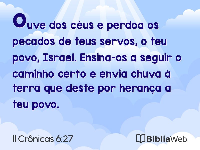 II Crônicas 6:27 em imagem para compartilhar
