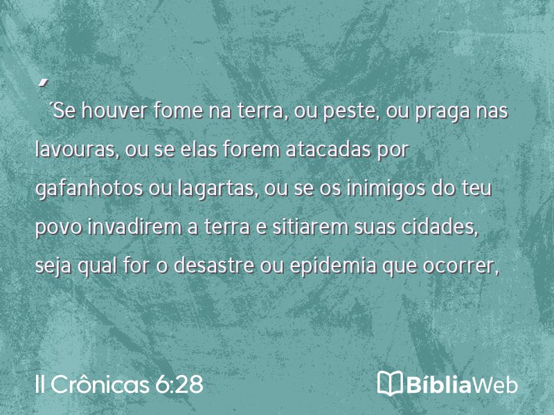 II Crônicas 6:28 em imagem para compartilhar