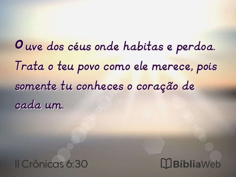 II Crônicas 6:30 em imagem para compartilhar
