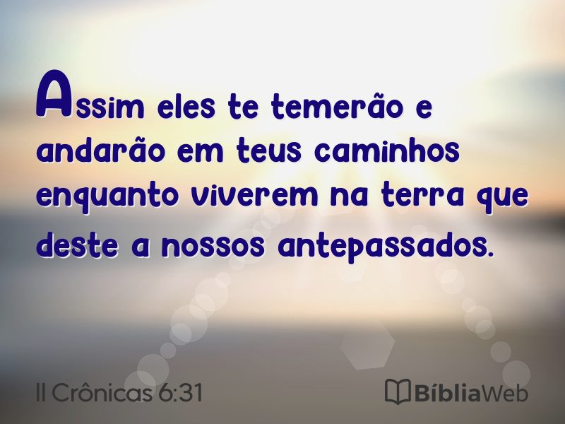 II Crônicas 6:31 em imagem para compartilhar