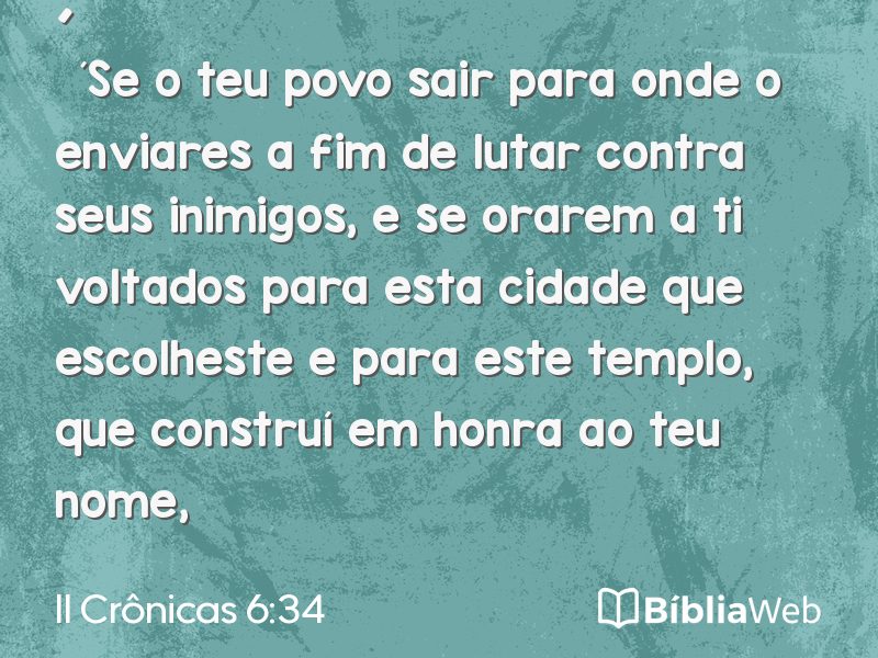 II Crônicas 6:34 em imagem para compartilhar