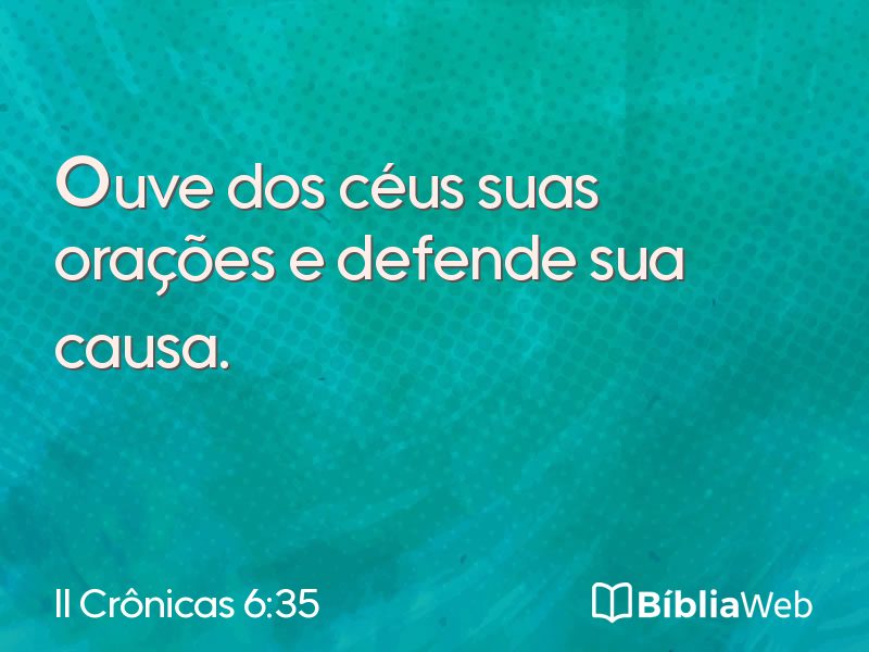 II Crônicas 6:35 em imagem para compartilhar