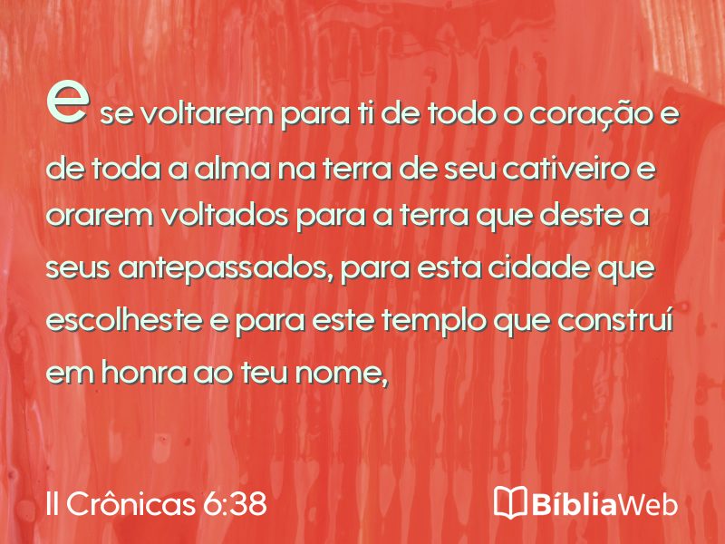 II Crônicas 6:38 em imagem para compartilhar