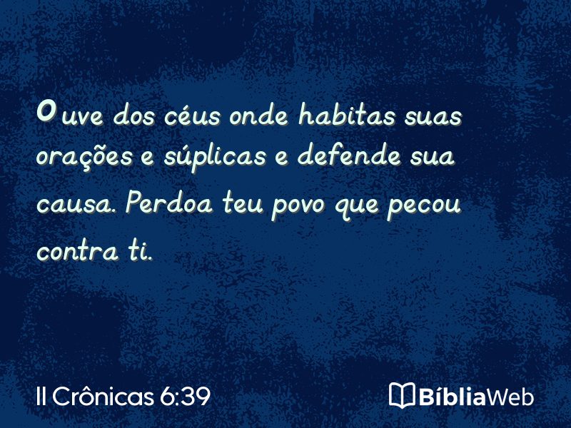 II Crônicas 6:39 em imagem para compartilhar