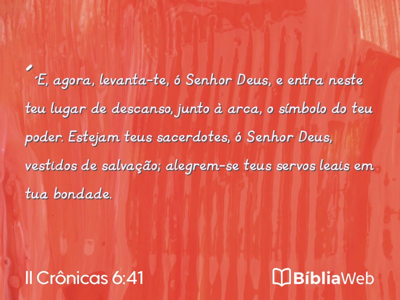 II Crônicas 6:41 em imagem para compartilhar