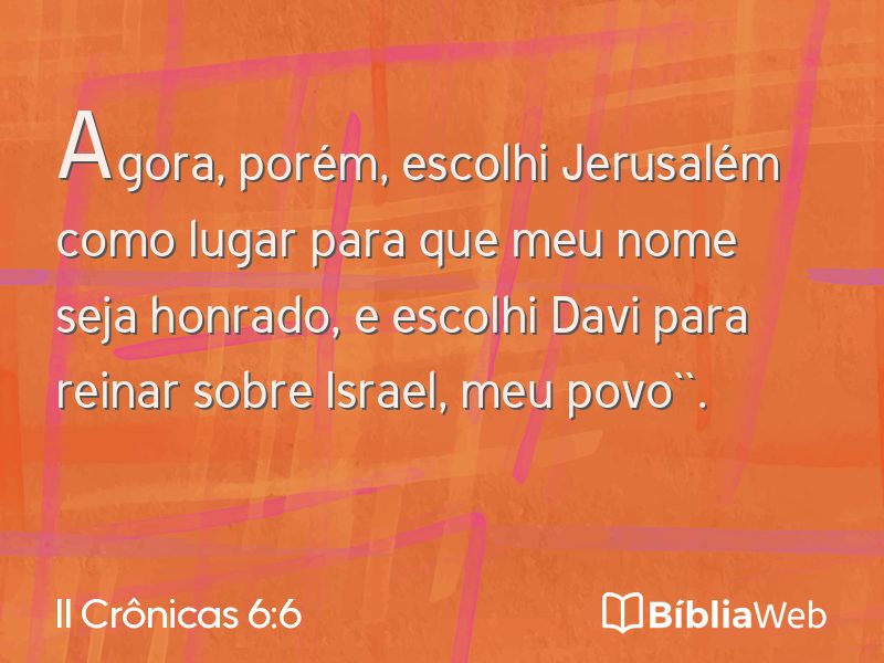 II Crônicas 6:6 em imagem para compartilhar