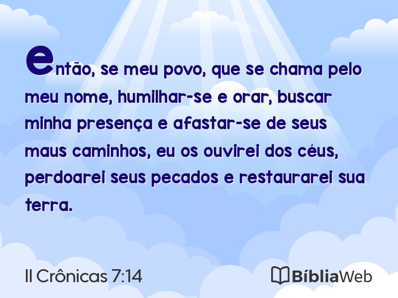 II Crônicas 7:14 em imagem para compartilhar
