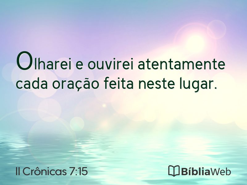 II Crônicas 7:15 em imagem para compartilhar