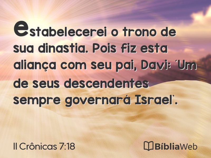 II Crônicas 7:18 em imagem para compartilhar