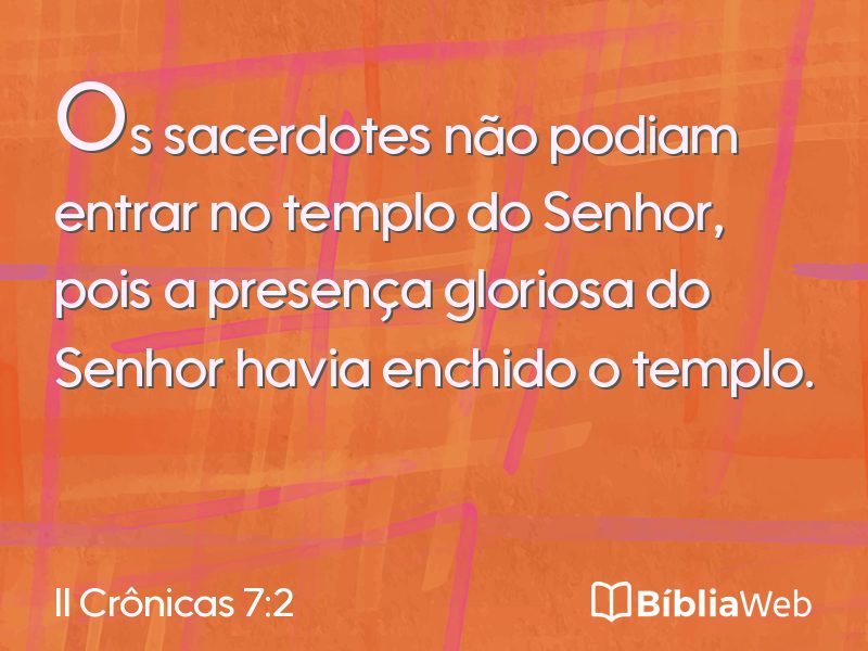 II Crônicas 7:2 em imagem para compartilhar