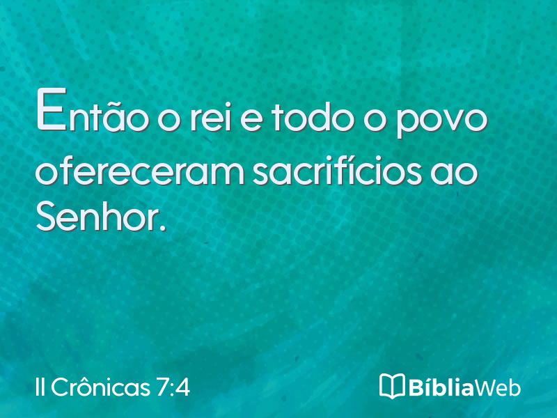 II Crônicas 7:4 em imagem para compartilhar