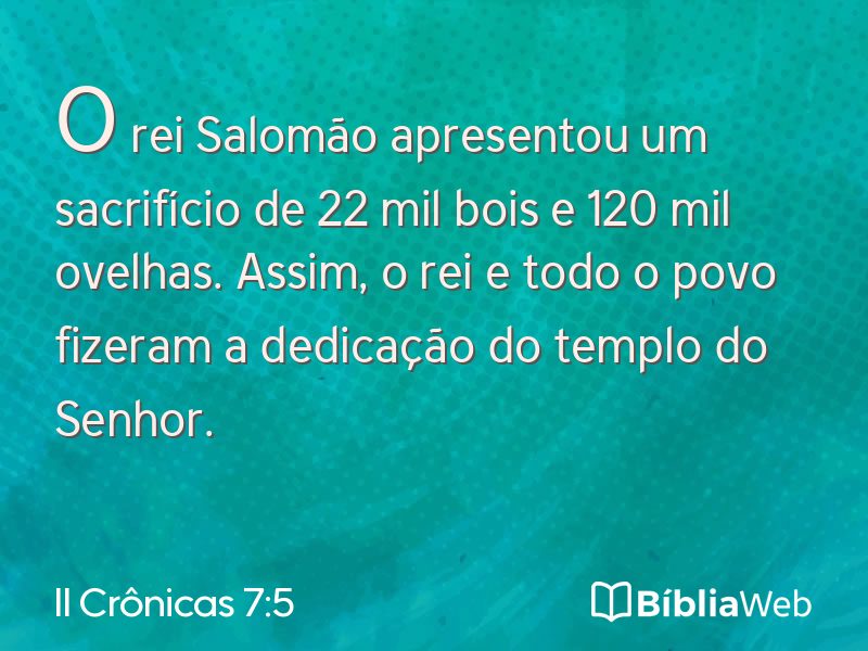 II Crônicas 7:5 em imagem para compartilhar