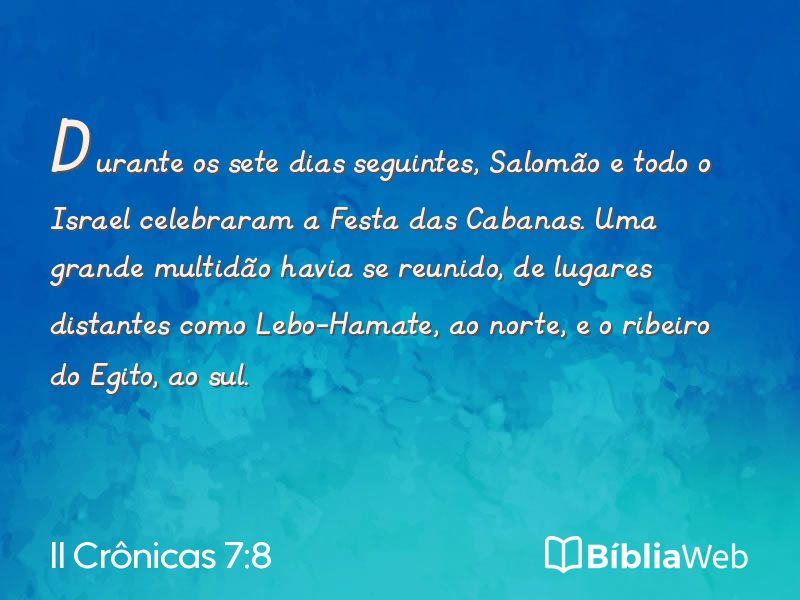 II Crônicas 7:8 em imagem para compartilhar