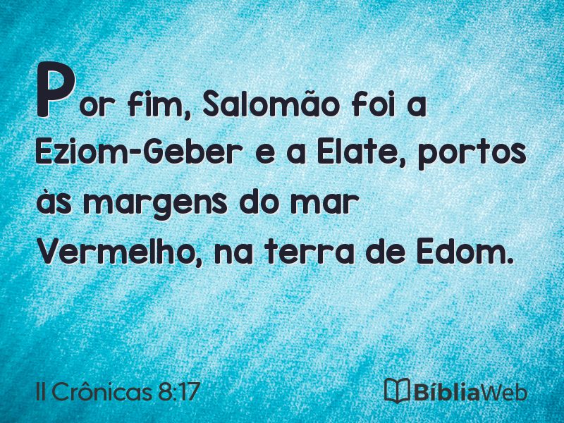 II Crônicas 8:17 em imagem para compartilhar