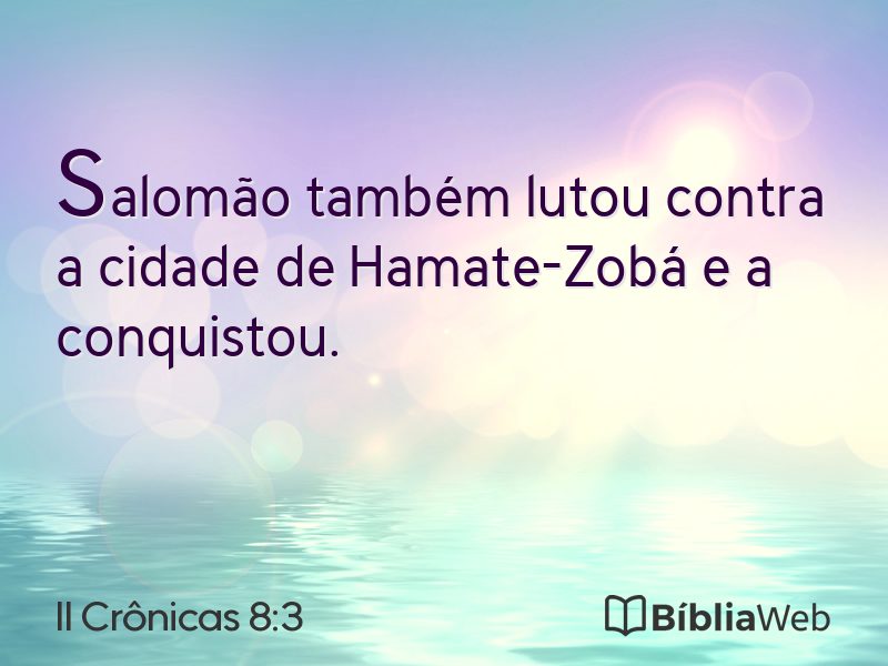 II Crônicas 8:3 em imagem para compartilhar