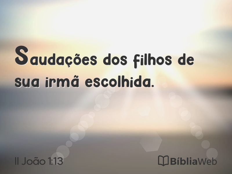 II João 1:13 em imagem para compartilhar