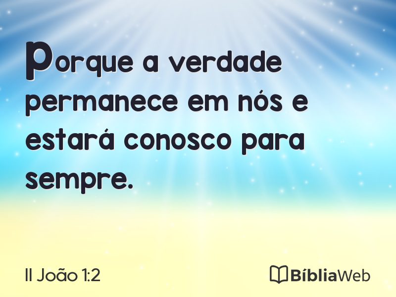 II João 1:2 em imagem para compartilhar