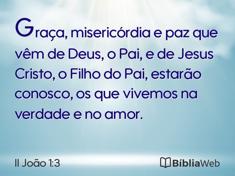 II João 1:3 em imagem para compartilhar