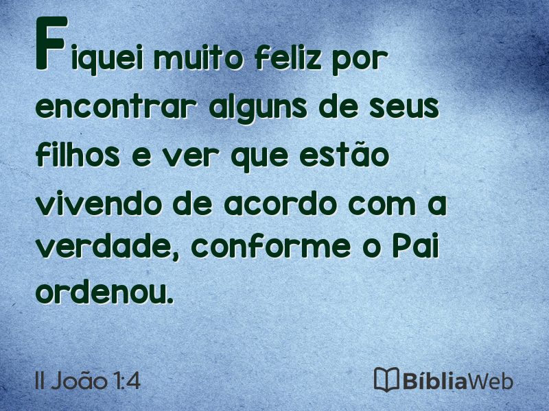 II João 1:4 em imagem para compartilhar