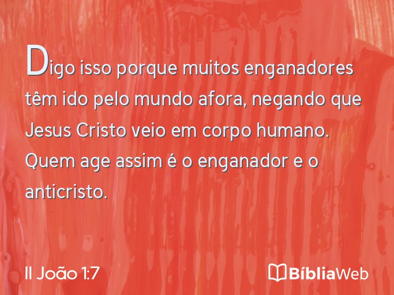 II João 1:7 em imagem para compartilhar