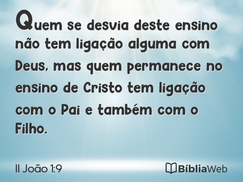II João 1:9 em imagem para compartilhar
