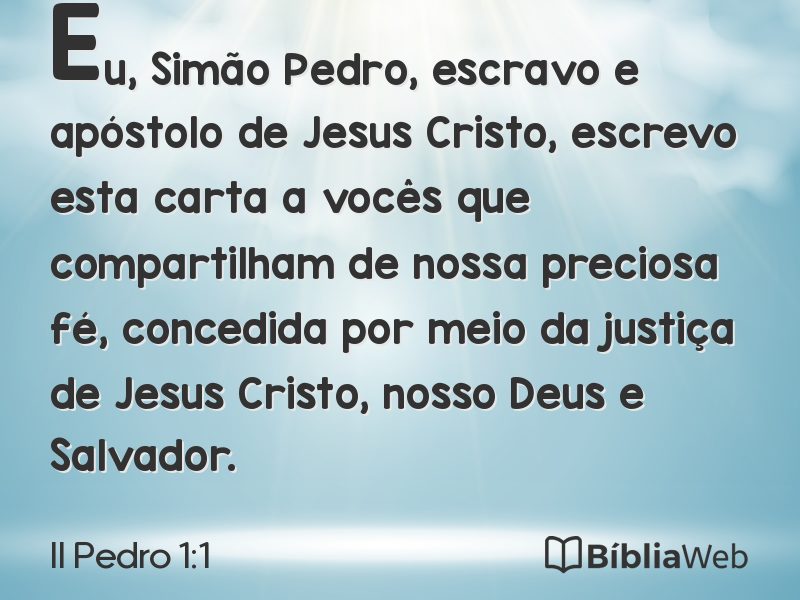 II Pedro 1:1 em imagem para compartilhar