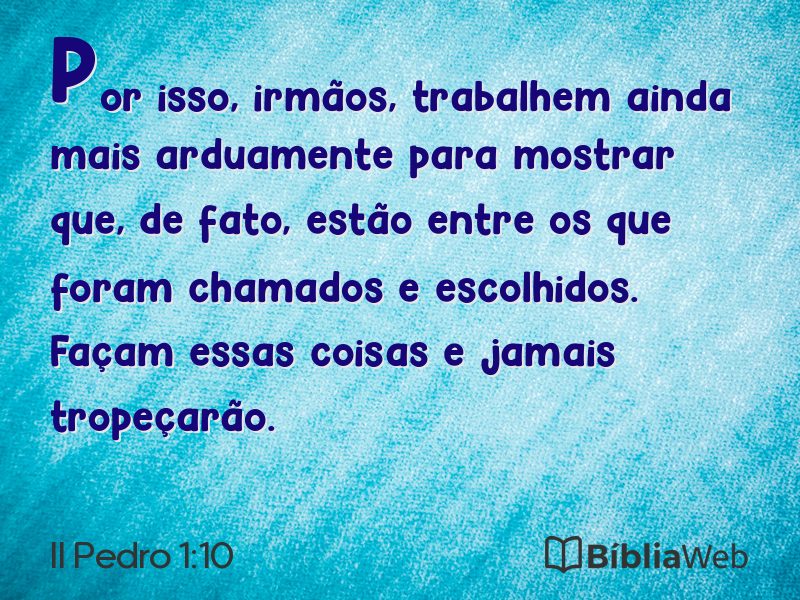 II Pedro 1:10 em imagem para compartilhar