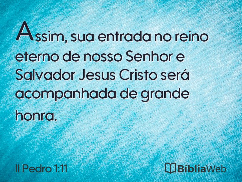 II Pedro 1:11 em imagem para compartilhar