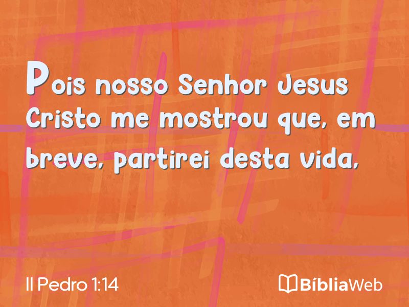 II Pedro 1:14 em imagem para compartilhar