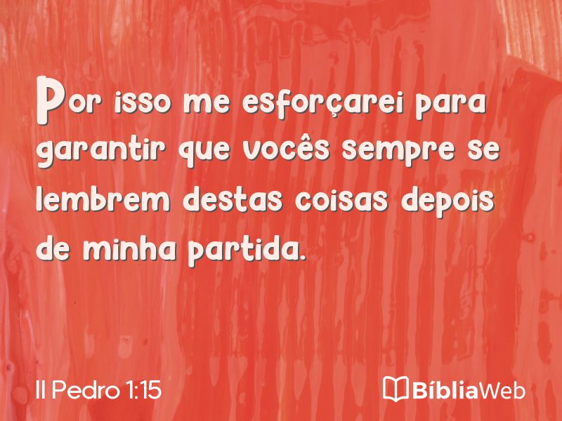 II Pedro 1:15 em imagem para compartilhar