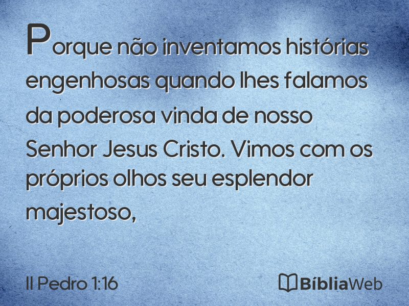 II Pedro 1:16 em imagem para compartilhar