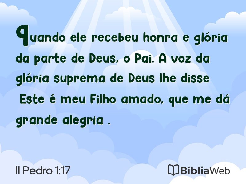 II Pedro 1:17 em imagem para compartilhar