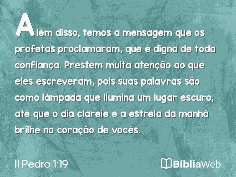 II Pedro 1:19 em imagem para compartilhar