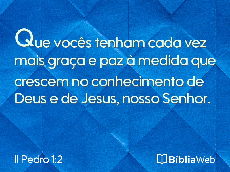 II Pedro 1:2 em imagem para compartilhar