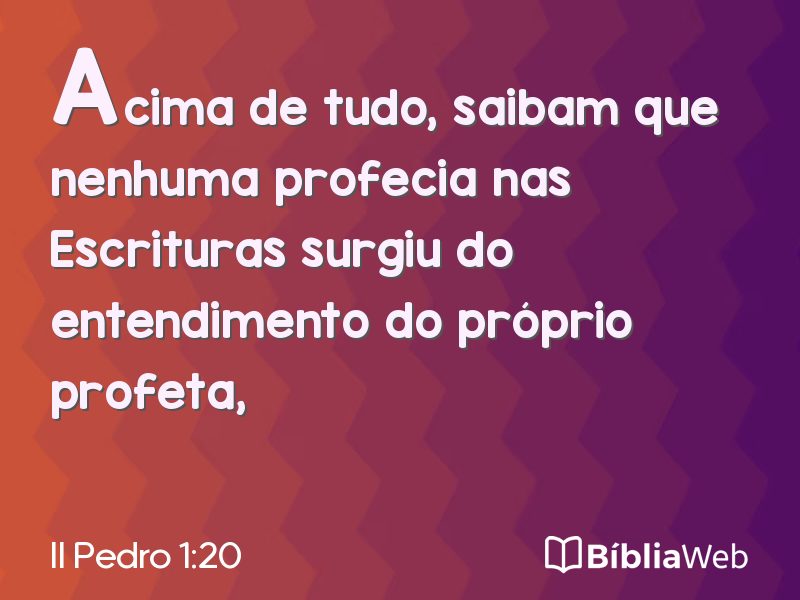 II Pedro 1:20 em imagem para compartilhar