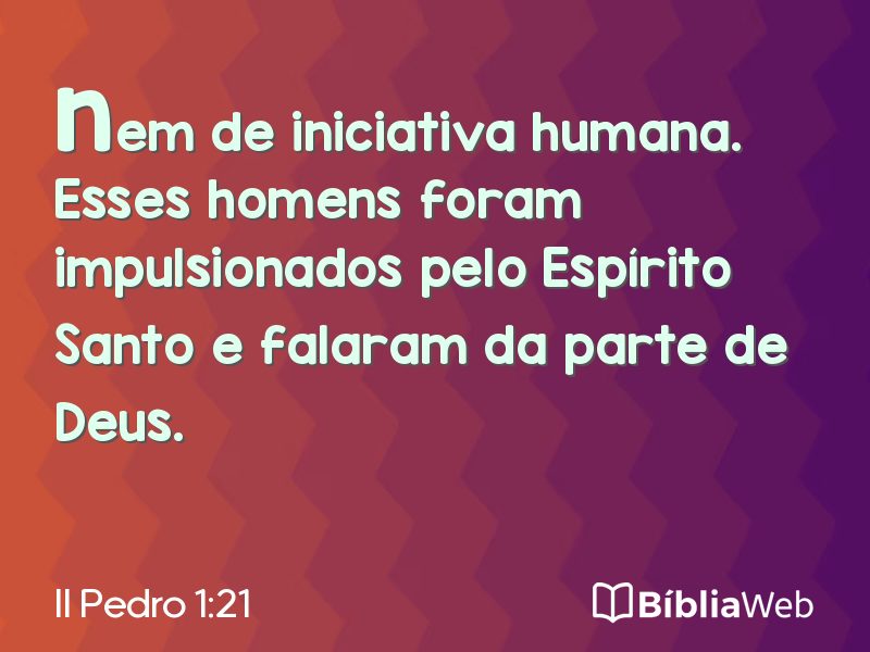 II Pedro 1:21 em imagem para compartilhar
