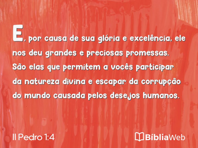 II Pedro 1:4 em imagem para compartilhar