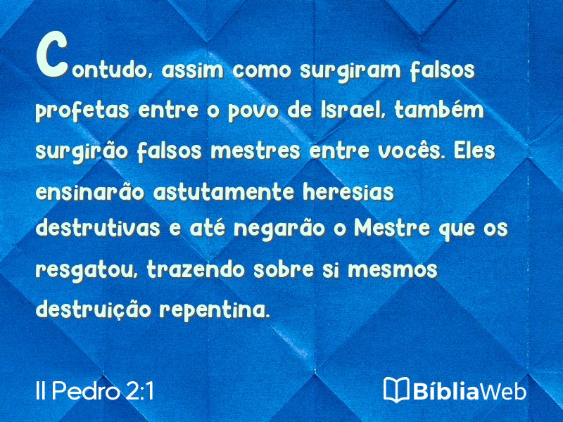 II Pedro 2:1 em imagem para compartilhar