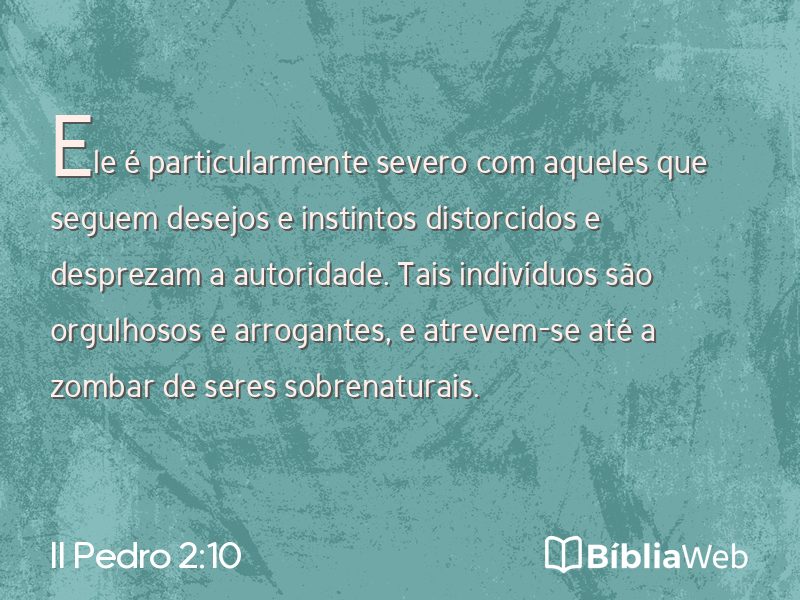II Pedro 2:10 em imagem para compartilhar