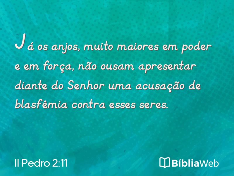 II Pedro 2:11 em imagem para compartilhar