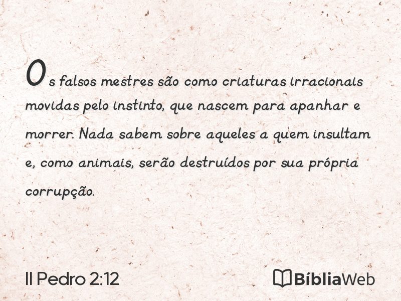 II Pedro 2:12 em imagem para compartilhar
