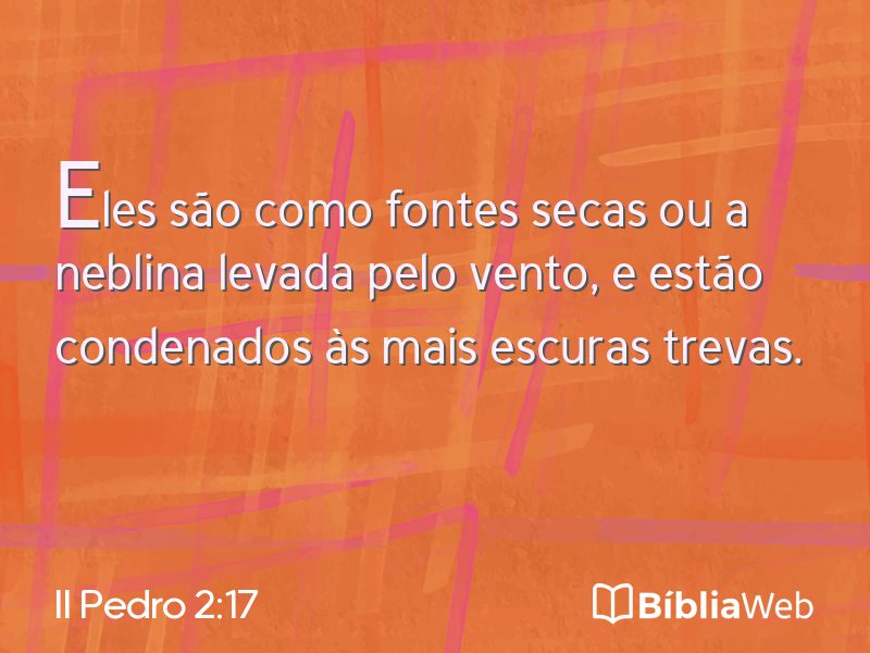 II Pedro 2:17 em imagem para compartilhar
