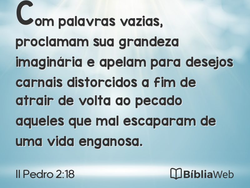 II Pedro 2:18 em imagem para compartilhar