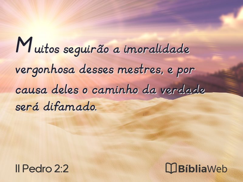 II Pedro 2:2 em imagem para compartilhar