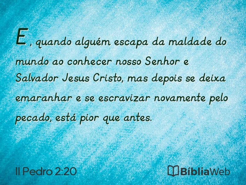 II Pedro 2:20 em imagem para compartilhar