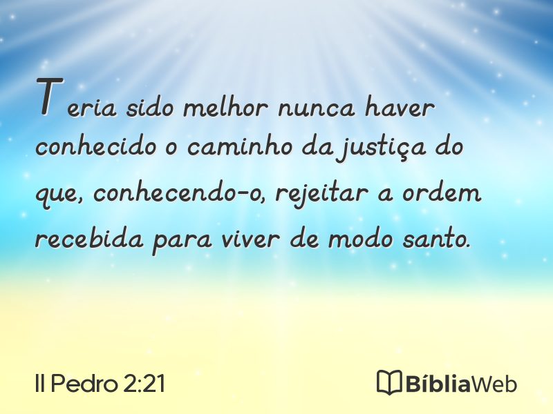 II Pedro 2:21 em imagem para compartilhar