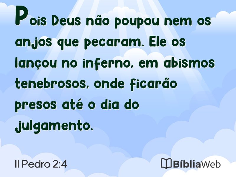 II Pedro 2:4 em imagem para compartilhar