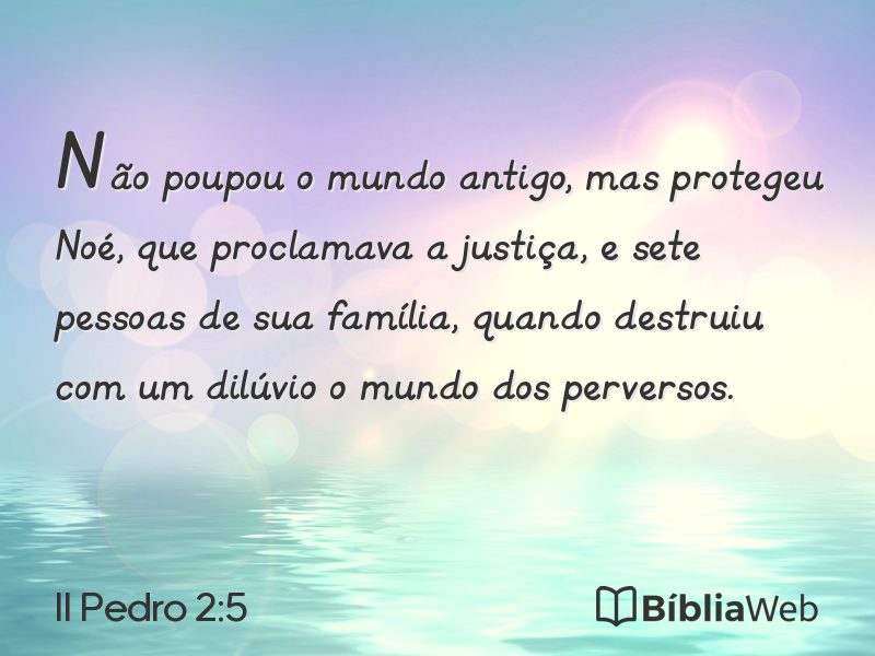 II Pedro 2:5 em imagem para compartilhar