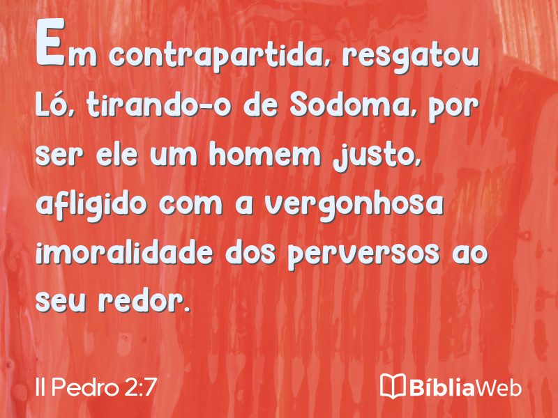 II Pedro 2:7 em imagem para compartilhar